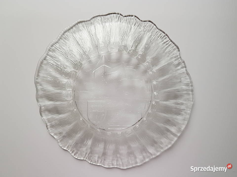 Patera Cora Zamek Będzin Ząbkowice szkło PRL Dąbrowa Górnicza