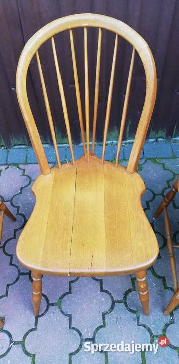 Krzesło krzesła 4 drewniane stylowe fotel Stoły, krzesła, biurka