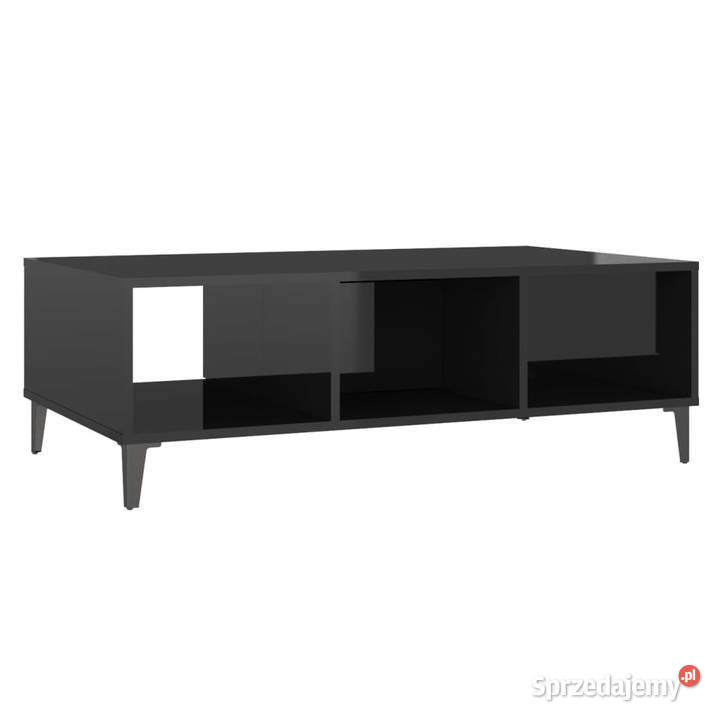 Stolik kawowy czarny wysoki połysk 1035x60x35