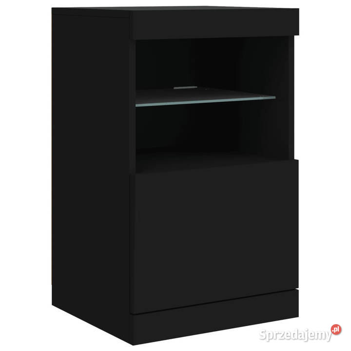 Szafka z oświetleniem LED czarna 164x37x67 Pozostałe Warszawa