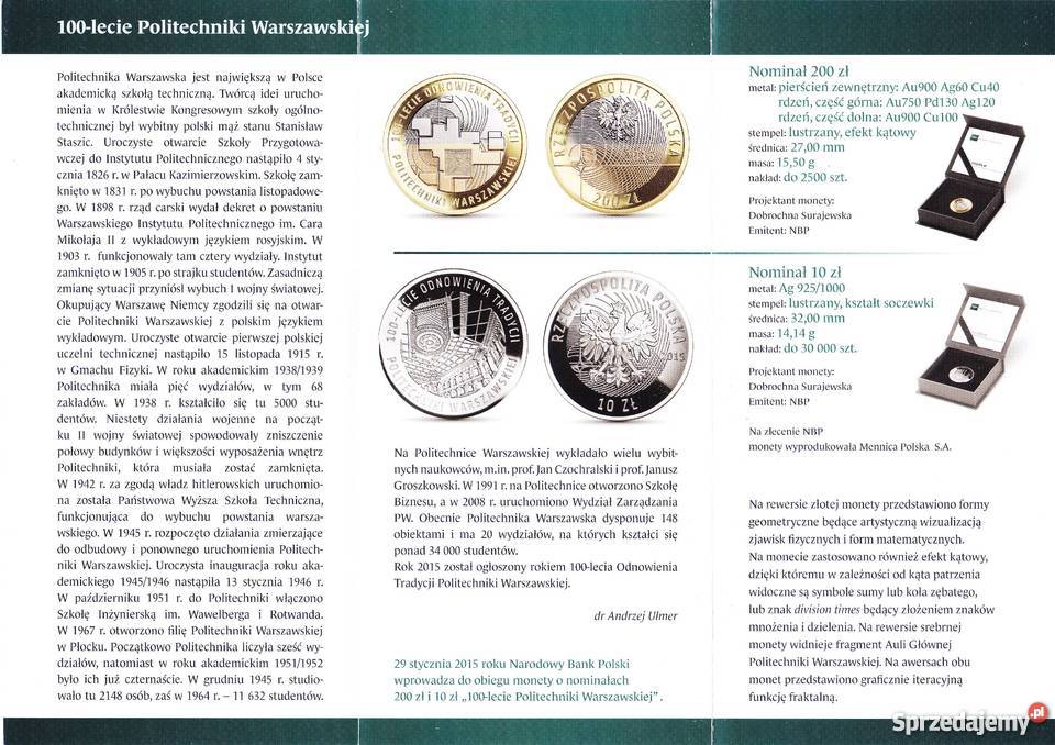 Prospekt emisyjny 100 lecie Politechniki