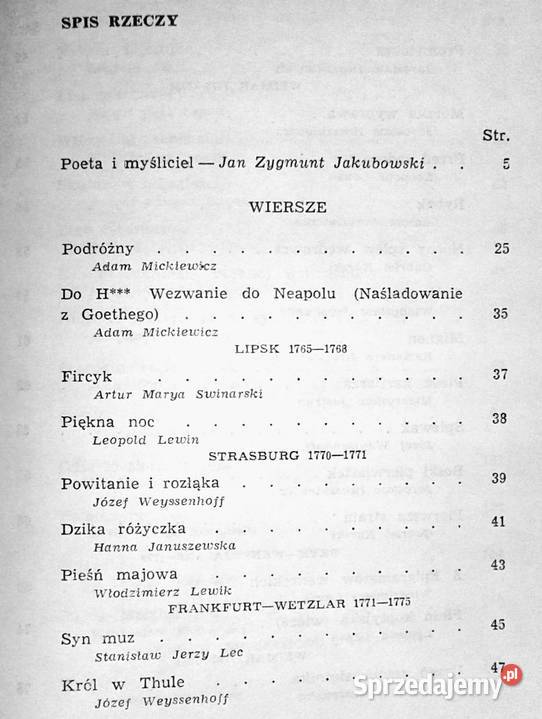 Poezje wybrane Johann Wolfgang von Goethe Pozostałe Chełm