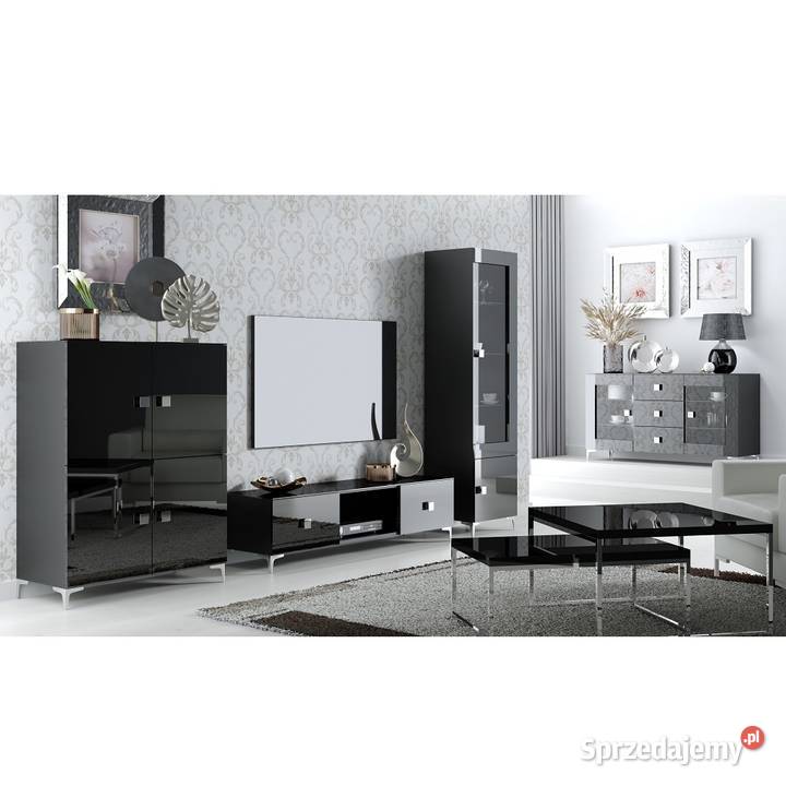 Szafka RTV biały połysk dwudrzwiowa Porto PT01 Białystok sprzedam