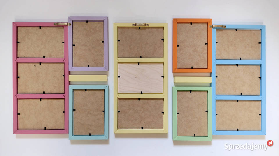 Drewniana Multirama Ramka Na 12 Zdjęć 10x15