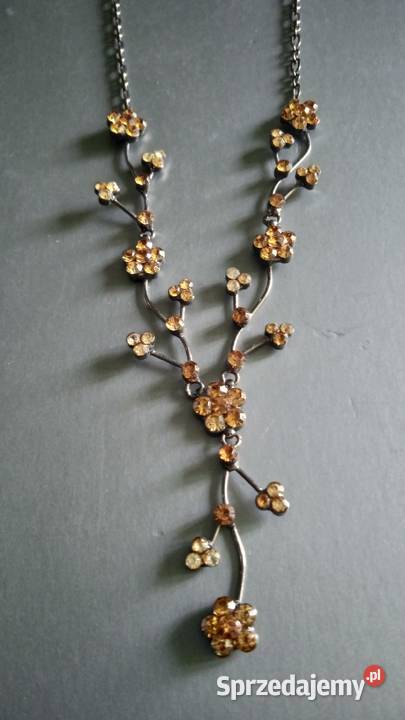 FINEZYJNY NASZYJNIK Z GAŁĄZEK KWIATÓW Piła sprzedam