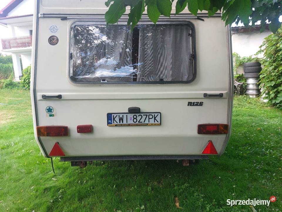 Przyczepa kempingowa Niewiadów N126N przedsionek Rok produkcji 1990 Wieliczka