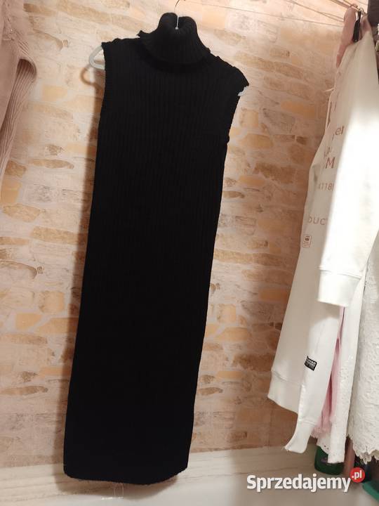 3638 SM Długa sukienka dzianinowa z golfem z Rozmiar 36(S) małopolskie Kraków