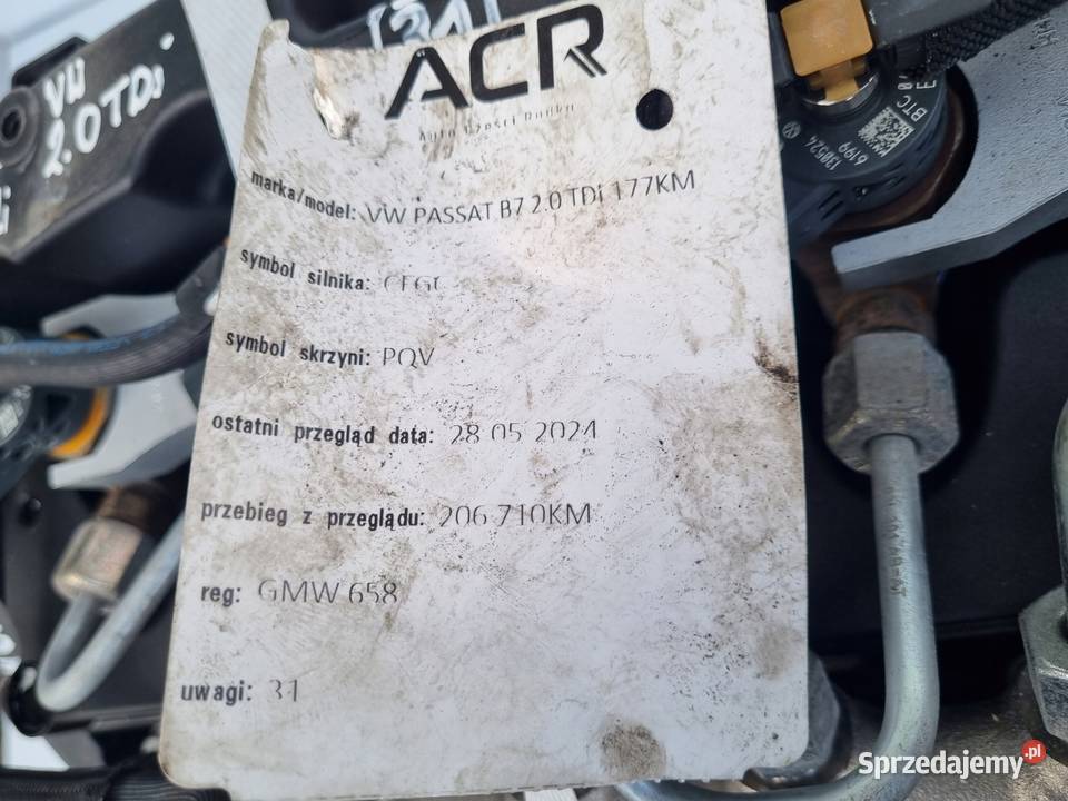 SILNIK KOMPLET VW Scirocco 20 TDI 177 osobowe lubelskie Rudka