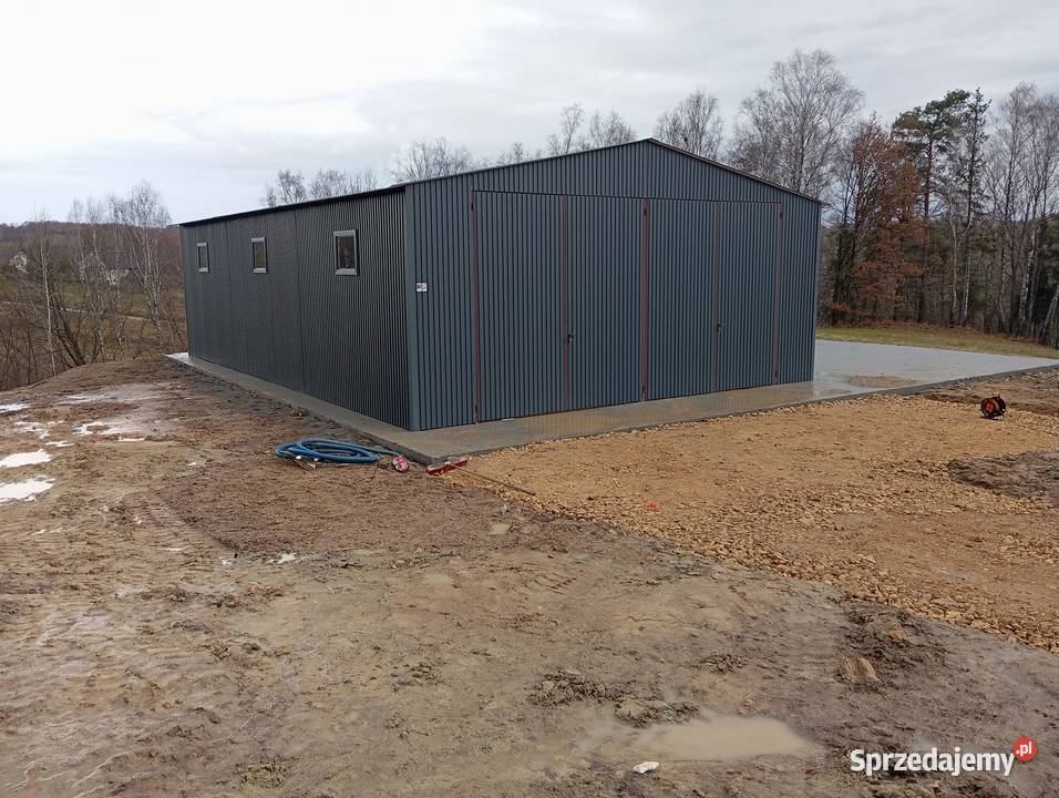 Grafitowy Garaż blaszany Garaże Magazyn Dąbrowa Górnicza sprzedam