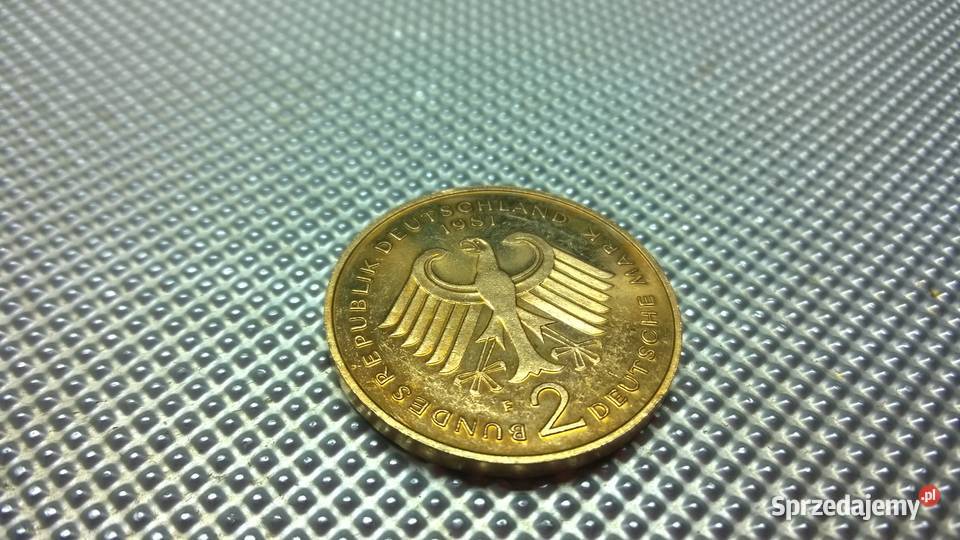 moneta Niemcy 2 marka 1981 złocona 035 Warszawa sprzedam