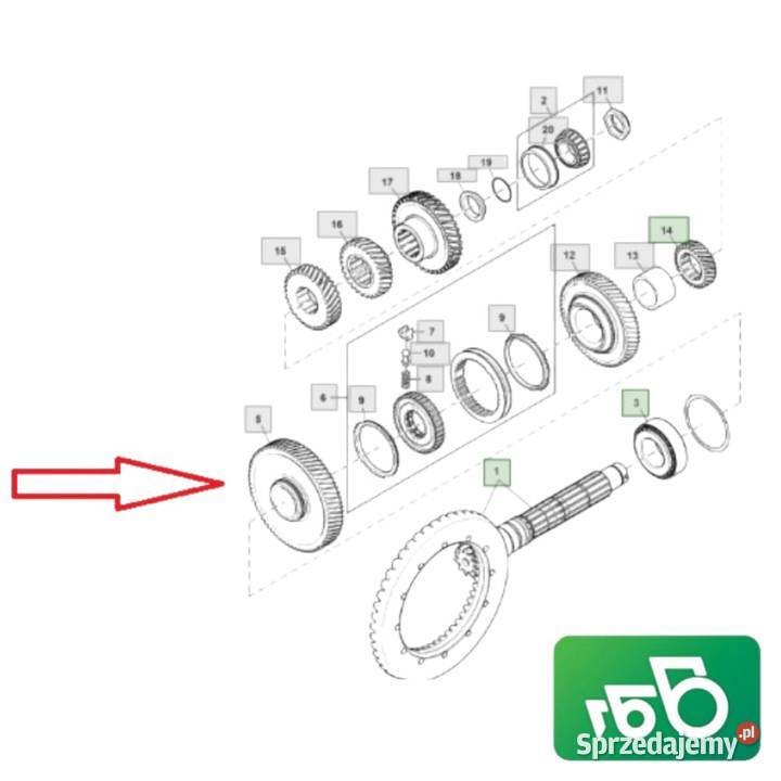 Koło zębate Skrzynia biegów PowrQuad R328363 wielkopolskie Wilkowo