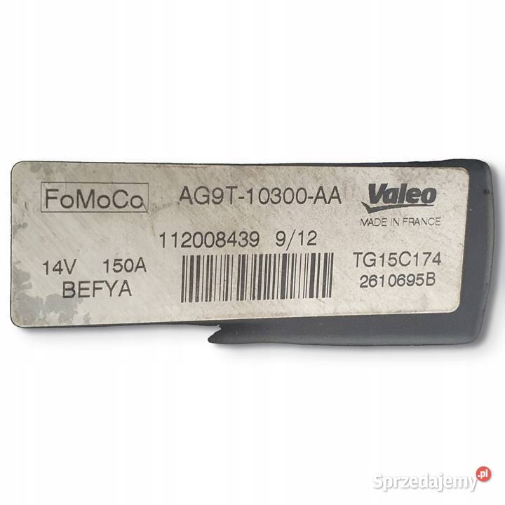 ALTERNATOR Ford Kuga S 20 TDCI 150 A Valeo Chełm sprzedam