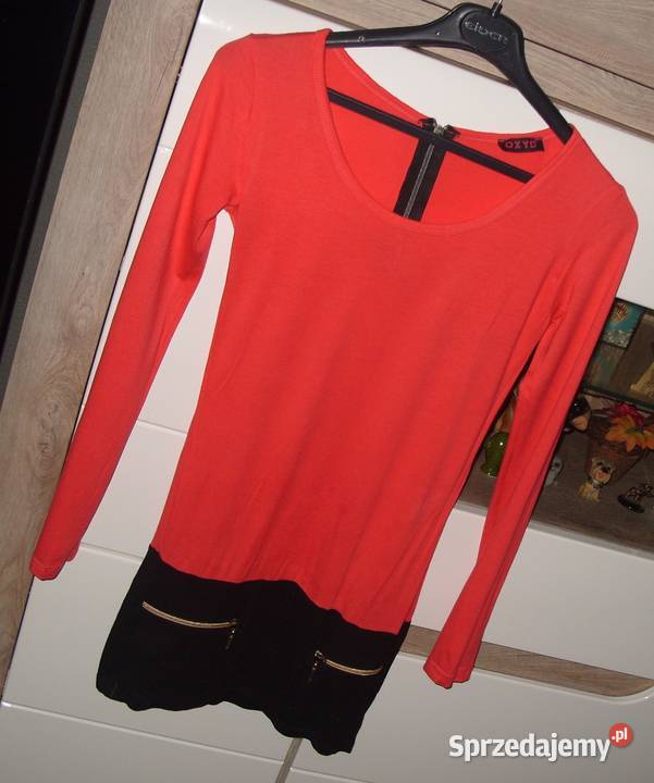 Koralowa Bluzka Tunika zameczki OXYD r 343638 Rawicz