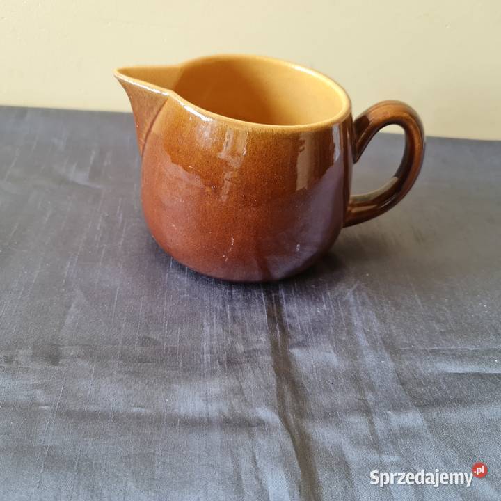 Dzbanek gliniany sygnowany PRL Warszawa