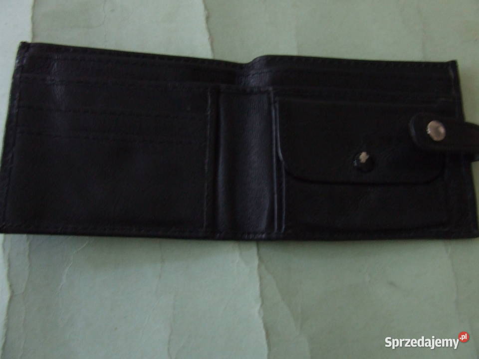 Portfel czarny ze skóry ekologicznej Dodatki Oborniki Śląskie sprzedam