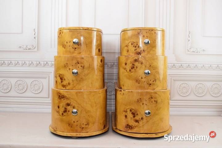 Dwa Nakastliki Stoliki Szafki Nocne Art Deco sprzedam