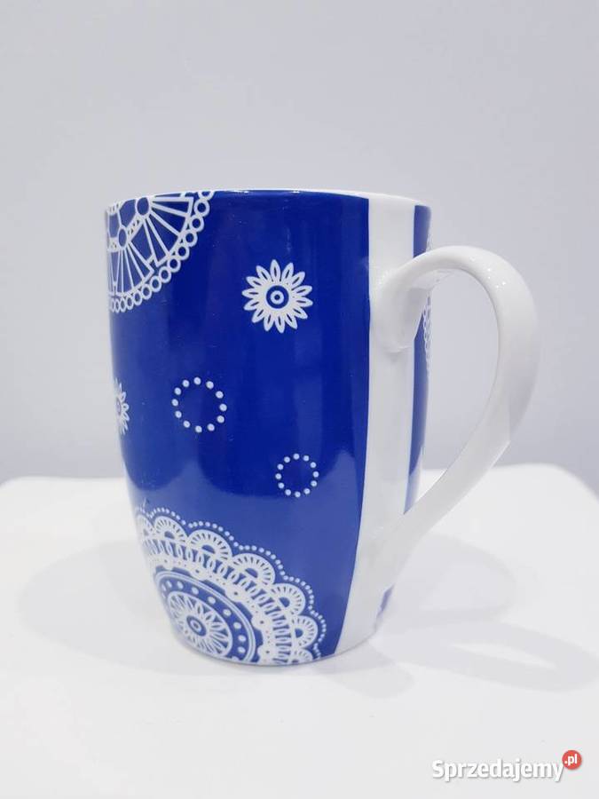 Kubek ceramiczny z imitacją haftu śląskie Dąbrowa Górnicza