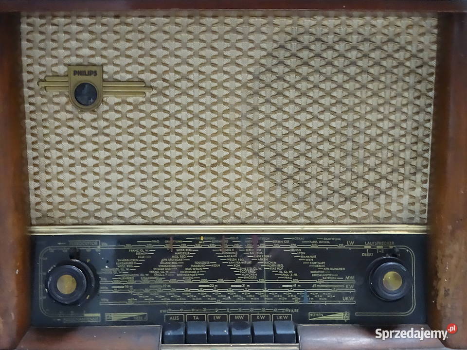 Stary Lampowy Odbiornik Radiowy Philips Saturn lubelskie Biłgoraj