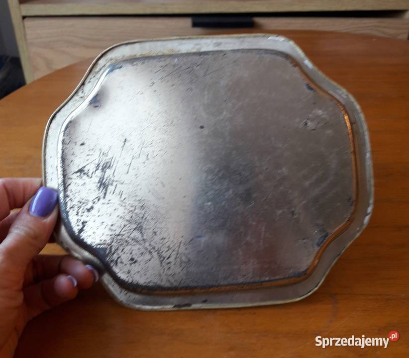 Stara metalowa taca pamiątkowa California Gdynia