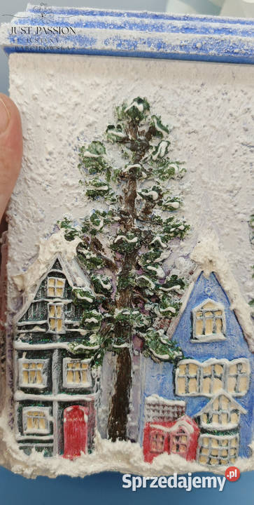 Ręcznie malowany świecznik z bajkowym