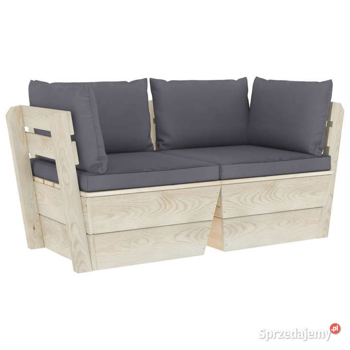 Ogrodowa sofa 2osobowa z palet z poduszkami Warszawa
