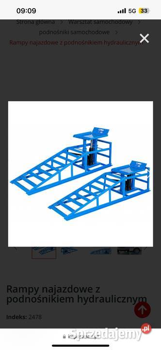 Rampy najazdy z podnośnikiem hydraulicznym