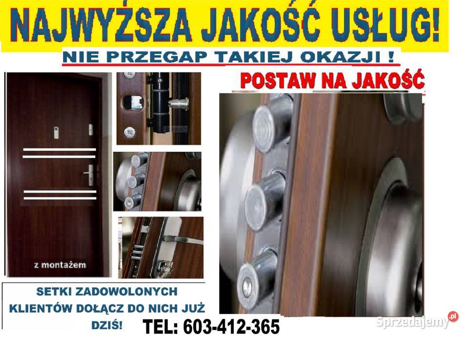 Drzwi z montażem wejściowe zewnętrzne RĘKI Drzwi zewnętrzne Ruda Śląska