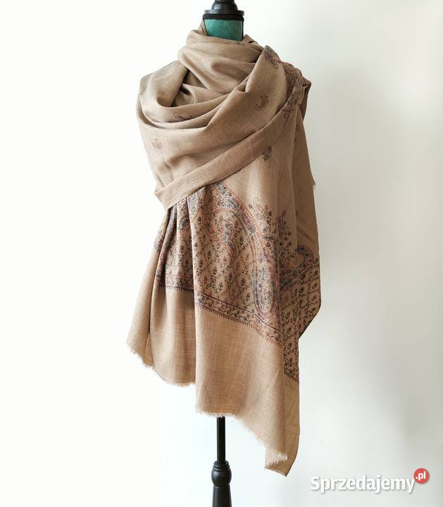 1 Duży szal orientalny haftowany haft paisley Szczecin