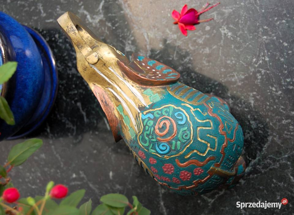 Słoń egipski ręcznie malowana figurka żywica Figurki i rzeźby Lublin