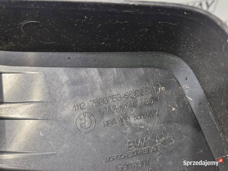7589053 BMW X1 E84 OSŁONA POKRYWA SILNIKA GÓRNA Silniki i osprzęt