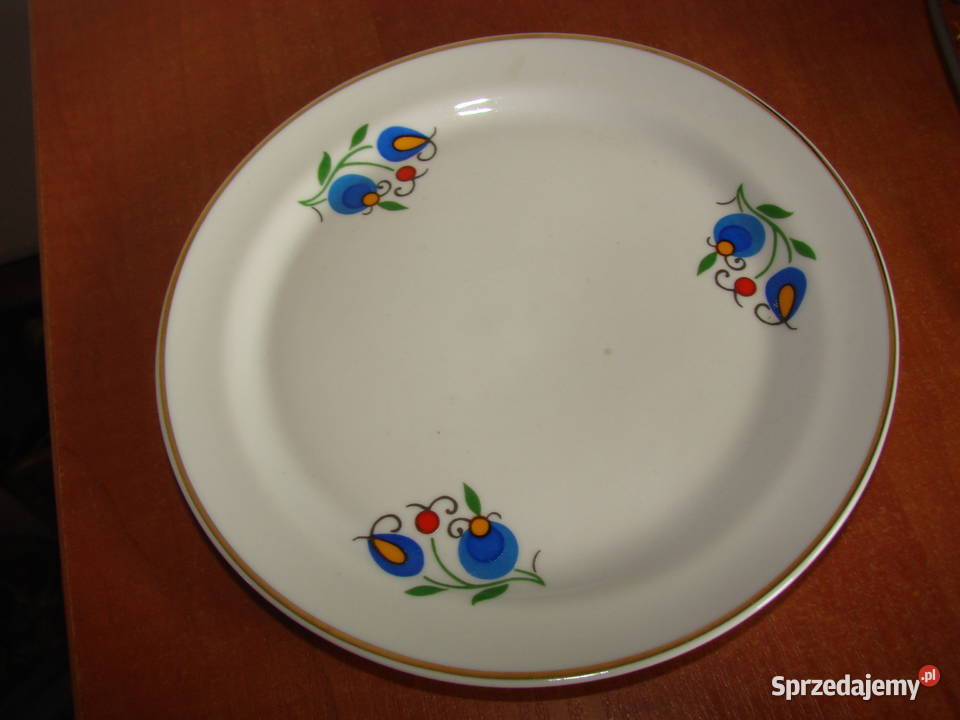 Lubiana wzór kaszubski talerz PRL Pruszcz Gdański