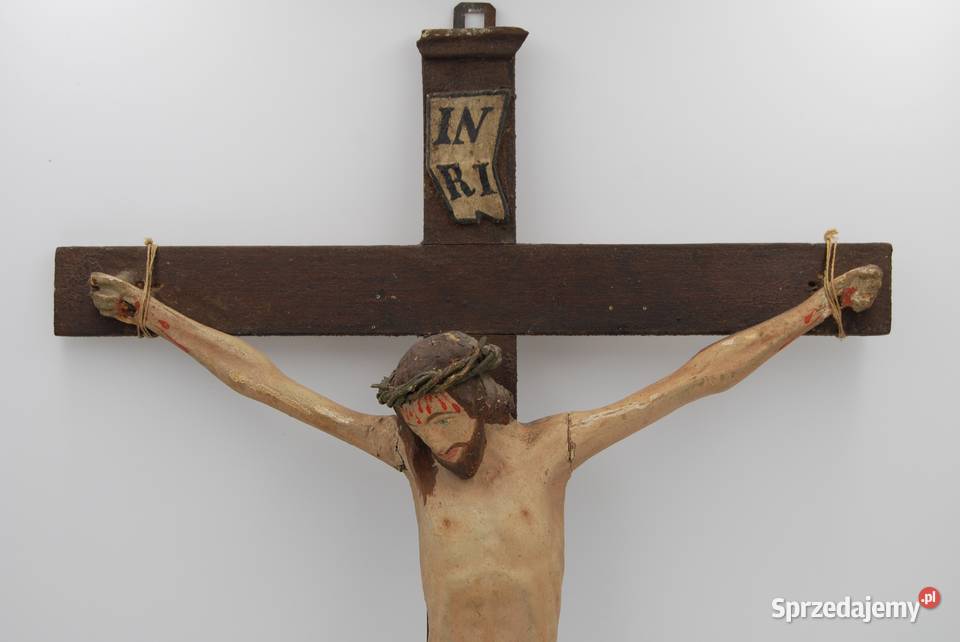 Krucyfiks Jezus na krzyżu rzeźba XVIIIXIX wiek Poznań