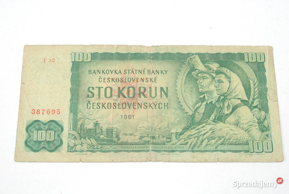 Stary banknot 100 koron Czechosłowacja 1961