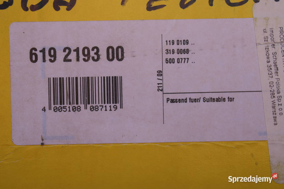 Skoda Felicia 13 Zestaw sprzęgła LUK 619219300 osobowe Radoszyce sprzedam