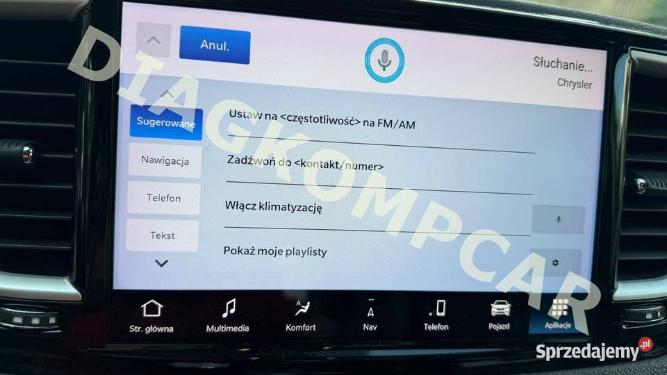 Chrysler Pacyfica Menu Polskie Konwersja USA Naprawa i warsztat Wołomin