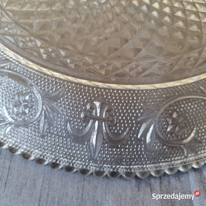 Paterataca z bezbarwnego szkła Okres PRLu Warszawa sprzedam