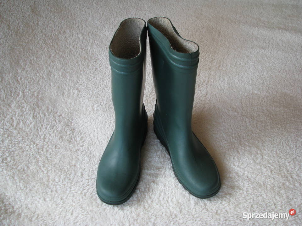 Gumowce buty ogrodowe zielone 35 kalosze gumiaki Brzegi