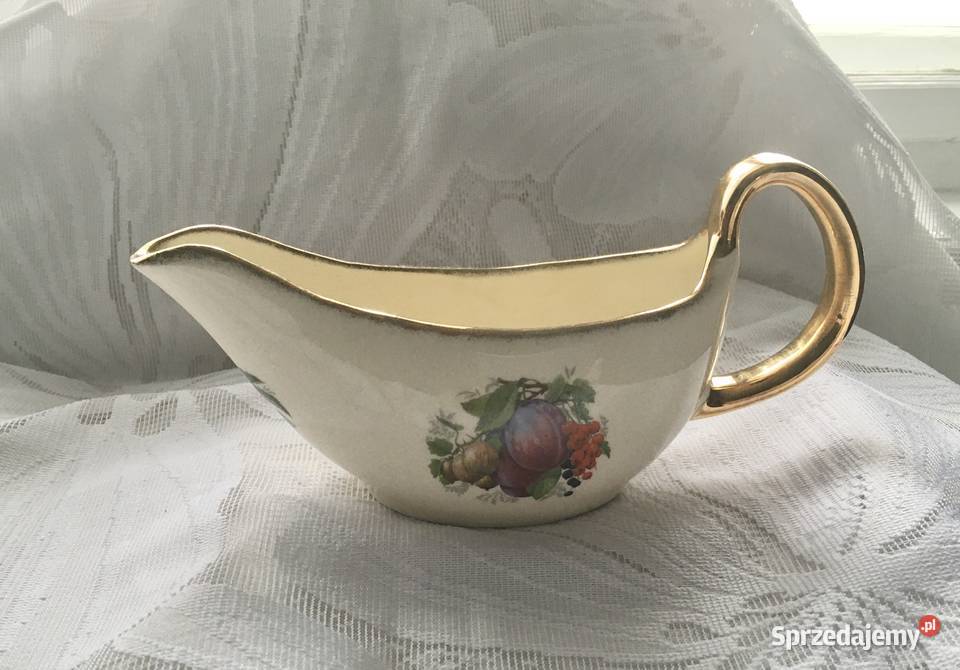 Sosjerka kremowo złota vintage anglia Kraków sprzedam