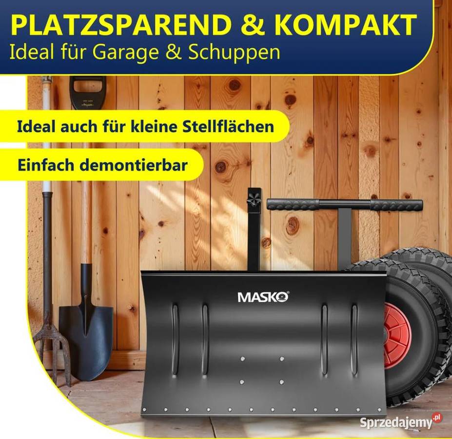 Łopata do śniegu pług na kołach odśnieżarka Wschowa