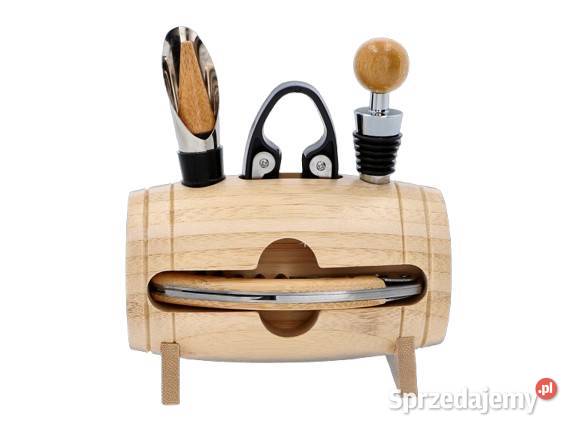 Zestaw do Wina w Drewnianej Beczce Komplet Ostrowy nad Okszą