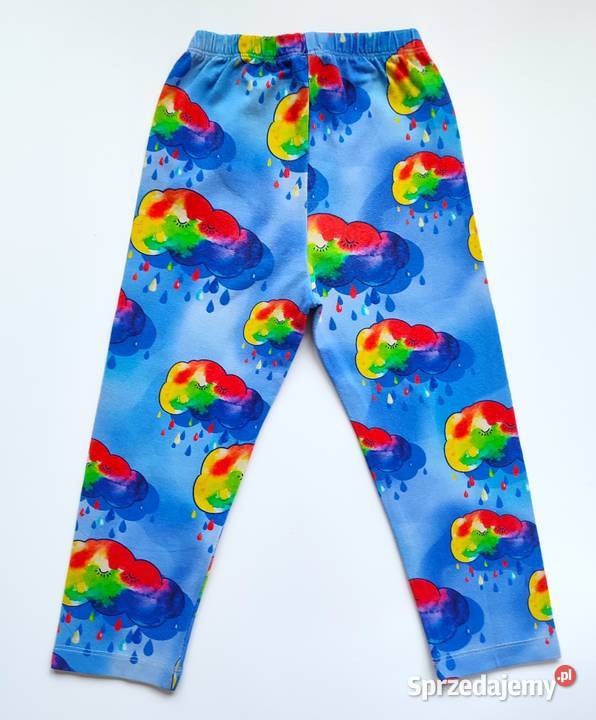 Legginsy w deszczowe chmurki handmade 92 Katowice sprzedam