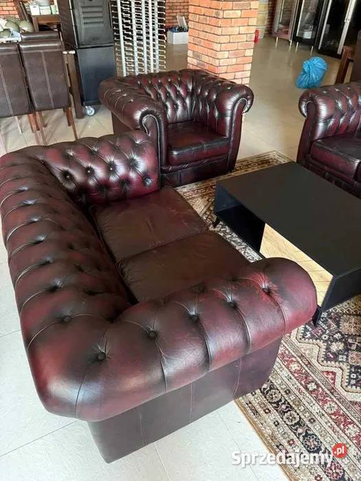 Sofy z fotelami Chesterfield Płock