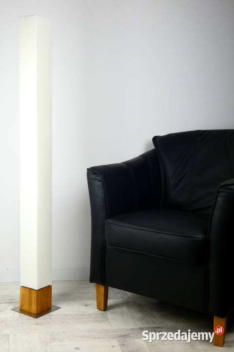 Lampa podłogowa KUBBO skandynawski drewno kostka kujawsko-pomorskie Nowe