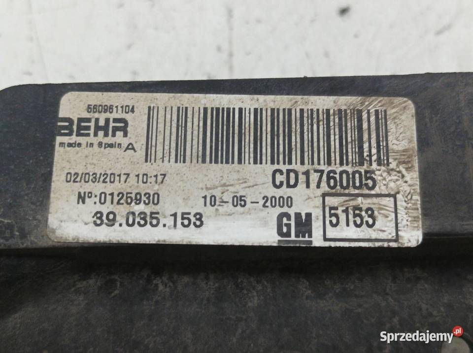 WENTYLATOR CHŁODNICY 12 B 13450416 Opel Corsa V Wentylatory chłodnicy Części samochodowe