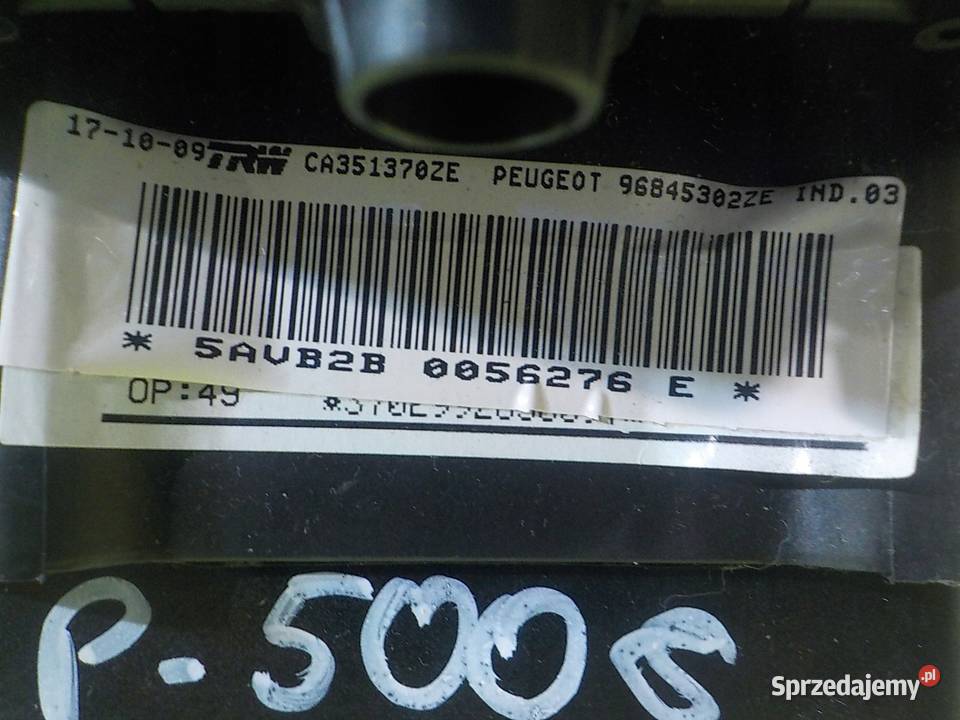 PEUGEOT 5008 I 16 HDI 09r 5D AIRBAG poduszka osobowe