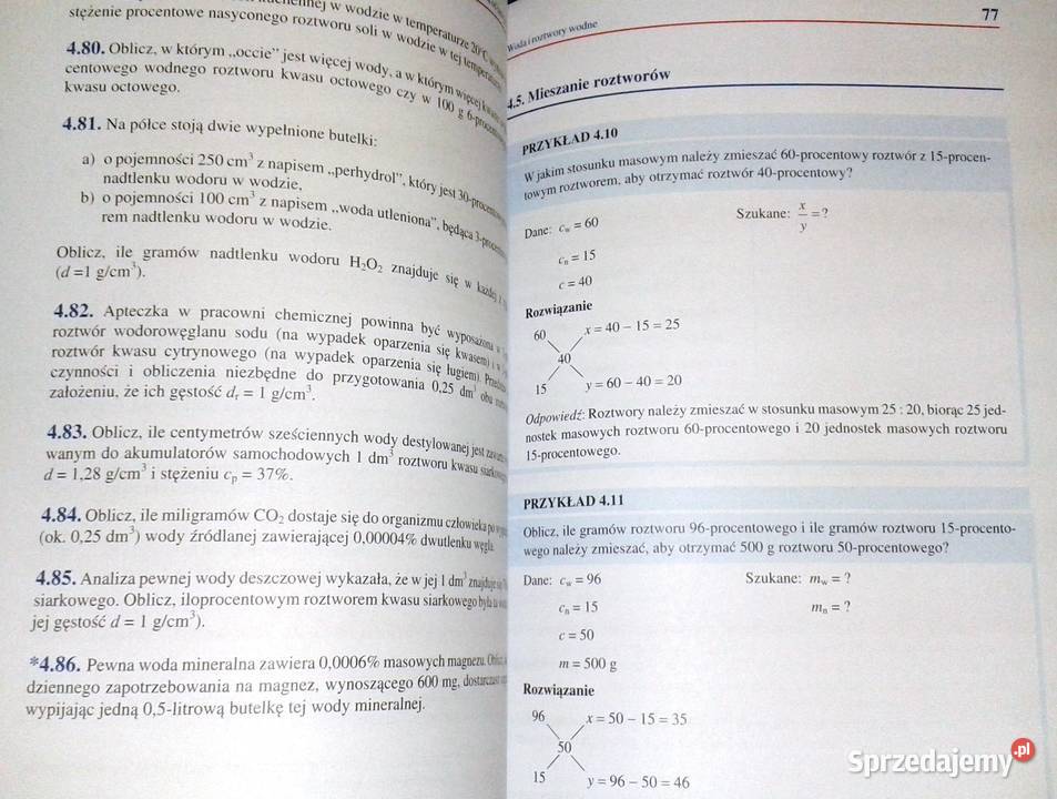 Chemia gimnazjalistów Zadania łatwych do Chełm