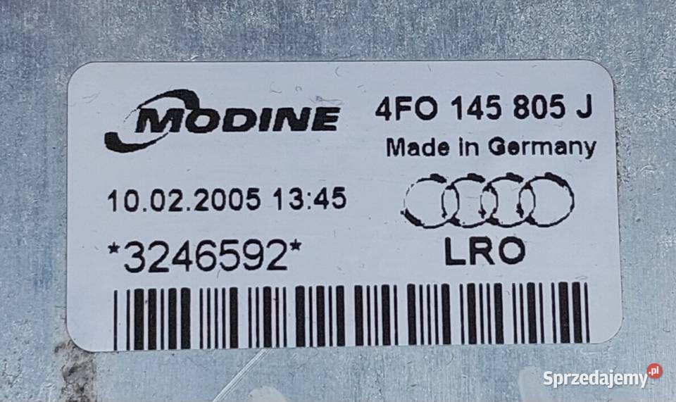 INTERCOOLER AUDI A6 C6 4F0145805J