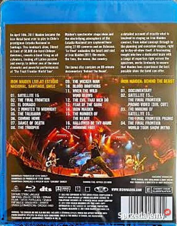 BR Nowy Koncert Blu Ray IRON MAIDEN Live metal Płyty i kasety Siedlce sprzedam