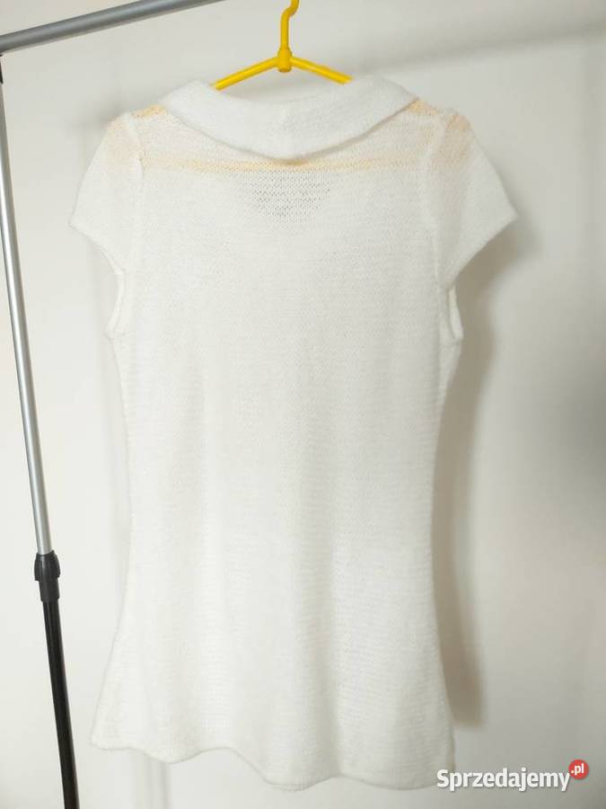 Bezrękawnik bluzka biała rozmiar M z dzianinki Lublin