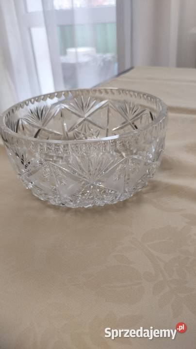 Piękna misa salaterka kryształowa szlif